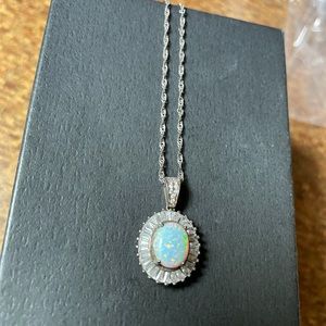 Opal Pendant Necklace